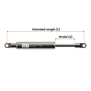 Resorte de Gas AISI 316L Inox de 926 mm (36.457 pulgadas) 100N-2500N Hecho en Turquía - Soporte para Ventanas de Techo, Pérgolas y Claraboyas Exteriores - Product Image 2