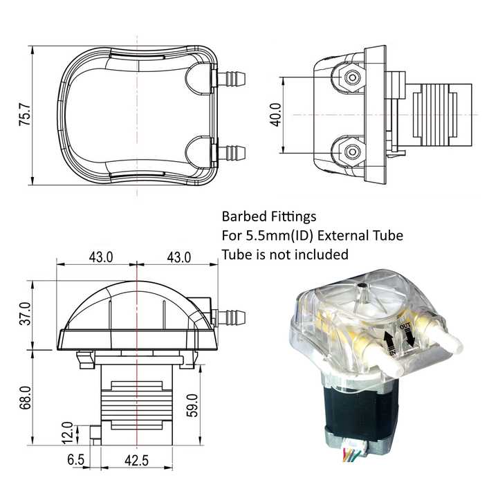 1000ml min Peristaltic Dosing Pump With 24V Motor Pharmed Tube 1000ml-min-peristaltic-dosing-pump-with-24v-motor-pharmed-tube
