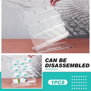 Custom OEM ODM Eco-friendly Plastic Acrylic Transparent Business <b>Card</b> Organizer Office Desk Display Stand - Product Image 3