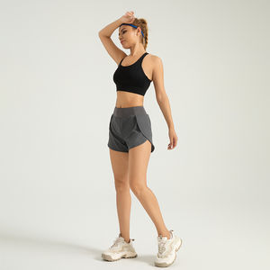 Pantalones cortos para correr para mujer de secado rápido 2 en 1 pantalones cortos atléticos para correr para mujer con bolsillos entrenamiento gimnasio Yoga pantalones cortos activos - Product Image 3