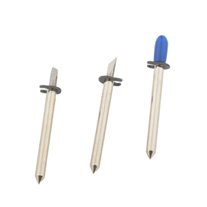 Lame de traceur à tête large et allongée avec anneau de blocage, longueur de coupe 24,5 mm, pour traceurs oscillants AOKE IECHO JWEI RUIZHOU EMMA, diamètre 2 mm - Product Image 1