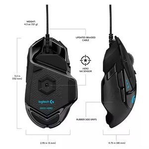 NUEVO Original Logitech G502 Hero 25000DPI Ratón para juegos con cable Lightspeed G502X G502 Ratones inalámbricos Logitech con luz RGB - Product Image 1