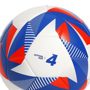 Ballon de football d'entraînement léger et durable, taille 4, cousu à la machine, avec surface en PU, pour enfants/jeunes clubs, utilisation intérieure/extérieure - Product Image 4