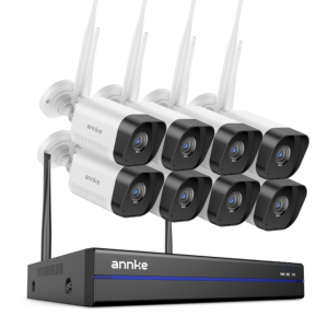 Annke 3MP H.265 + hai chiều âm thanh ánh sáng kép con người và xe phát hiện IP67 không dây <span class=keywords><strong>NVR</strong></span> Wifi Kit an ninh Hệ thống camera - Product Image 1