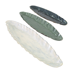 Plat en aluminium émaillé noir vert blanc avec décoration de maison élégante au design antique pour toutes les occasions - Product Image 1