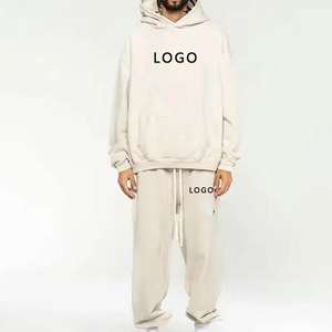 ชุดวอร์มล้างกรดสำหรับผู้ชายชุดวอร์มผ้าคอตตอนผ้าฟลีซ100% ขนาดใหญ่ชุดวอร์มไหล่ตกไซส์ใหญ่พิเศษ - Product Image 6