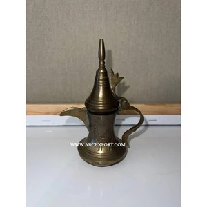 Gold Color Finished <b>Arabic</b> Dallah Serving Supplies Metal Handcrafted Vintage <b>Arabic</b> Server for <b>Tea</b> & Coffee Serving Top Trending - Product Image 3