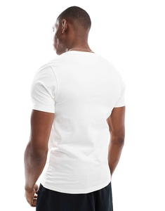 T-shirt en coton à manches courtes pour homme, coupe athlétique ajustée, style hip-hop essentiel, idéal pour la gym, l'entraînement, le streetwear et les tenues décontractées. - Product Image 4