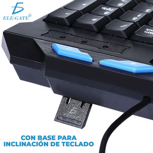 Combo Tastiera e Mouse Wireless USB Retroilluminati a LED, Stile Meccanico Sottile Spagnolo, Compatibile con Desktop e Laptop, con Funzioni Metalliche - Product Image 3