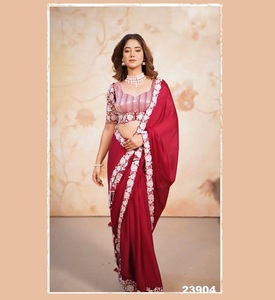 Most Selling Indian Bollywood Designer Ethnic Clothing & Accessories Heavy Silk Saree with Luxury Design From Indian Supplier - Product Image 1