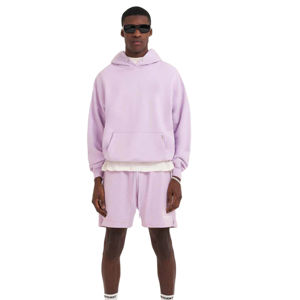 Fabricant de tissu français à capuche surdimensionné doublé en molleton de coton pour hommes avec logo brodé pour le service d'hiver OEM - Product Image 2