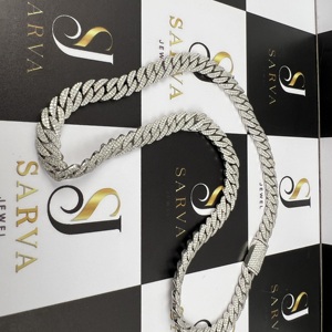 Cadena Fina de Plata S925 con Diamantes Personalizados, Regalo para Hombre y Mujer, Certificado IGI, Estilo Hip Hop, Cadena Cubana de Miami - Product Image 1