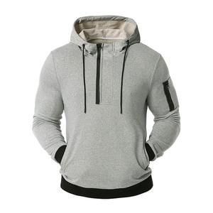 Sweat à capuche mode OEM Streetwear vierge Sweat à capuche manches longues coupe ajustée pour hommes Sweats à capuche en polaire - Product Image 3