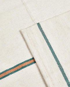 Tapis moderne tissé à la main en laine à rayures blanches Kilim Tapis moderne pour salon chambre à coucher - Product Image 6