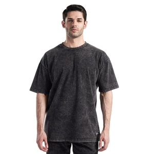 เสื้อยืดซักได้ทั้งชายและหญิงผ้าคอตตอนสไตล์สตรีทแวร์โอเวอร์ไซส์ผ้าคอตตอนเสื้อเจอร์ซี่ด้านหน้าดีไซน์ฟอกวินเทจสำหรับผู้ชายเสื้อผ้า100% ตามสั่ง - Product Image 1