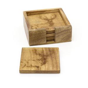 Juego de Posavasos de Madera Ecológicos con Color Personalizado y Diseño Moderno para Decoración del Hogar - Product Image 2