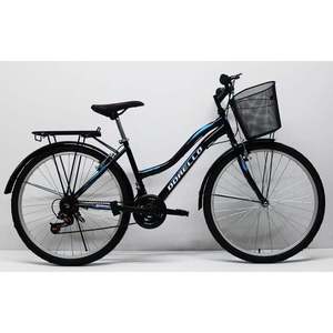 Bicicleta Urbana Dorello 2650 Negra de Una Velocidad con Llanta de 26 Pulgadas y Canasta para Unisex - Product Image 2