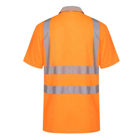 Polo réfléchissant personnalisé de haute qualité séchage rapide respirant couleur fluorescente manches courtes fermeture à bouton chemise de travail de sécurité
