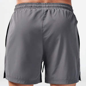 Short de Sport pour Homme Matériau en Maille à Séchage Rapide Taille Élastique Jogging Respirant pour la Course Logo Personnalisé Solide Fitness Sports - Product Image 2