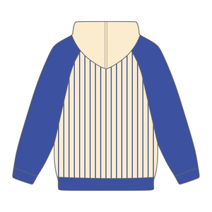 Zeta Phi Beta corps neutre bleu Raglan fines rayures pull à capuche grec sororité vêtements personnalisé Divine Nine HBCU vêtements - Product Image 3