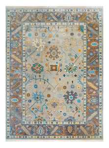 Tapis de laine Oushak persan noué à la main ensemble 8x10 conception abstraite coton tissé salon porte tapis haute probabilité pour sol - Product Image 4