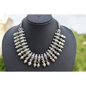 Cadena de latón hecha a mano estilo tribal para mujeres y niñas, COLLAR COLGANTE de plata, estilo occidental, nuevo diseño - Product Image 1