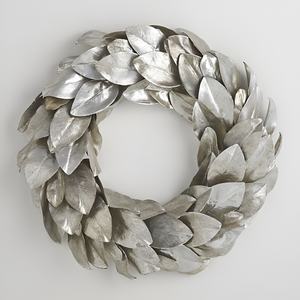 Couronne de décoration de Noël de porte d'entrée de vente chaude pour la décoration de mur et de chambre de Noël en métal de fer de forme ronde - Product Image 1