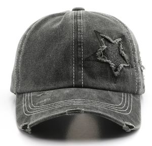 หมวกแก๊ปผ้าฝ้ายปักลายดาวหมวกเบสบอลปรับได้ - Product Image 2