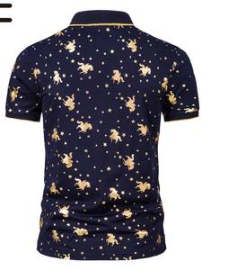 Camiseta de Manga Corta para Hombre, Diseño Sólido, Personalizada con Logotipo Bordado, Transpirable, Tejida, 100% Algodón, Diseño Gótico Personalizado - Product Image 2