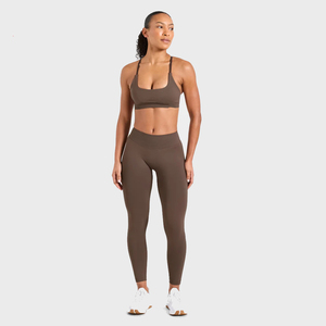 Leggings pour femmes personnalisés de haute qualité au meilleur prix, logo à la taille, vêtements de yoga professionnels, solides, antibactériens, longueur intégrale, élastiques - Product Image 3