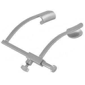 Spéculum ophtalmique à vis réglable en acier inoxydable fenêtré Source d'alimentation manuelle Finition sable Lame gauche et droite - Product Image 5