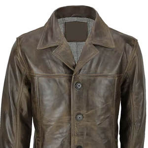 Nouveautés Prix de gros Manteaux en cuir pour hommes de haute qualité Slim Fit Respirant Nouveaux manteaux en cuir élégants et confortables - Product Image 5