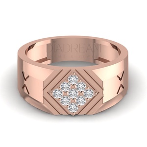 Anillo de Plata de Ley 925 con Diamantes VVS de Corte Redondo Personalizado, Estilo Hip Hop, para Compromiso o Boda, para Hombre - Product Image 2