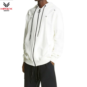 Sudadera con capucha de alta calidad para hombre, con cremallera, diseño liso, ecológica, transpirable, de algodón/poliéster, moda de invierno, teñido liso, MOQ bajo - Product Image 4