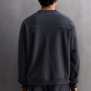 Trendy <b>Men</b> Streetwear <b>Sweatshirt</b> With Full Sleeves High Quality With Crew Neck Breathable Material Full Sleeve With Custom Logo - Product Image 3