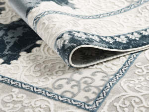 Alfombra Moderna con Diseño de Diamantes y Alta Calidad para Comedor - Product Image 3