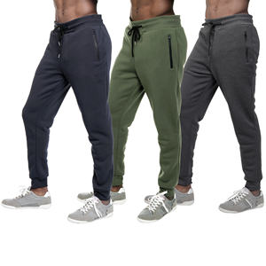Pantalones Deportivos de 3 Piezas para Hombre, Corte Ajustado, Cintura Ajustable, con Logotipo, Bolsillos con Cremallera, Forro Polar, para Gimnasio, Correr, Uso Casual - Product Image 4