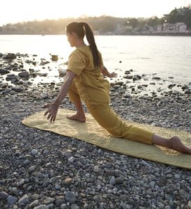 Estera de Yoga de algodón orgánico, estera de yoga natural, estera de ejercicio gruesa antideslizante para el hogar, meditación - Product Image 4