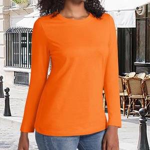 2025 été O cou blanc t-shirts à manches longues T-shirt femme tenue décontracté respirant T-shirt - Product Image 3