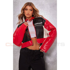 Veste zippée en cuir véritable de haute qualité pour femmes Produit original en cuir véritable en gros - Product Image 2