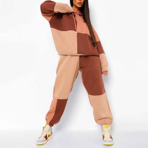 100% coton hommes lourds (340g) ensemble de survêtement d'hiver respirant col rond taille élastique 2 en 1 sportif - Product Image 1