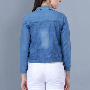 Vente en gros Design personnalisé Veste en jean personnalisable pour femmes élégantes avec garniture en fourrure confortable et aspect vieilli pour les vêtements d'hiver - Product Image 5