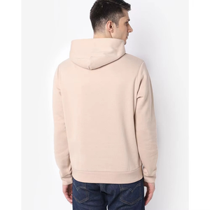 Sudadera con Capucha Beige para Hombre, Corte Regular, Tejida, Manga Larga, Casual, Color Sólido, Diseño con Bolsillos, Ropa de Otoño - Product Image 4