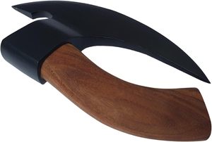 Handmade Custom High Carbon Steel Pizza <b>Axe</b> Medieval-Style Pizza Cutter Slicer Fine Leather Sheath Wood Handle Industrial Grade - Product Image 4