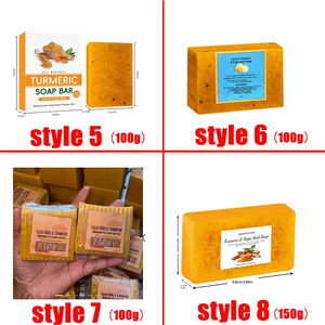 Jabón Artesanal Blanqueador de Cúrcuma y Limón con Ácido Kójico y Vitamina C para Eliminar Manchas Oscuras, Producto para el Cuidado de la Piel - Product Image 6