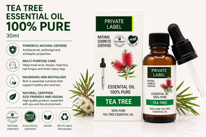 น้ำมันหอมระเหยทีทรีฉลากส่วนตัว 30 มล. แบบ OEM |   น้ำมันรักษาสิวแอนตี้แบคทีเรียบริสุทธิ์ 100% |   ออร์แกนิกวีแกน |   ผลิตในสเปน สหภาพยุโรป - Product Image 2