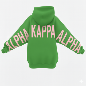 Alpha Kapa Alpha Premium algodón poliéster pulóver AKA Oversize Sudadera con capucha elegante estilo de hermandad con letras griegas personalizadas - Product Image 2