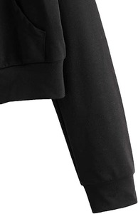 Venta al por mayor personalizado de las mujeres de algodón de rizo de cuello alto con cremallera corta ODM suministro de logotipo frontal de invierno de manga larga sudaderas con capucha casual - Product Image 6