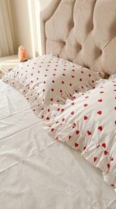Funda de Almohada Decorativa de Algodón con Volantes en Forma de Corazón, 50x70 cm, Tejida, Moderna, con Cierre de Cremallera, Suave, Transpirable, Duradera y Personalizable - Product Image 5