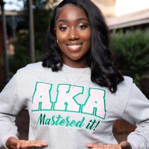 Grec gris KAKA sororité sweat vert rose lettres fini il imprimer pull en coton confortable pour les femmes collège Style Streetwear - Product Image 3